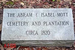 Abram Isabel Mott Cemetery and Plantation Monument