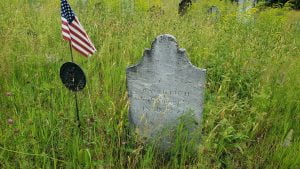 Revolutionary War Grave of David Rich in the Kibling Cemetery, Strafford, VT