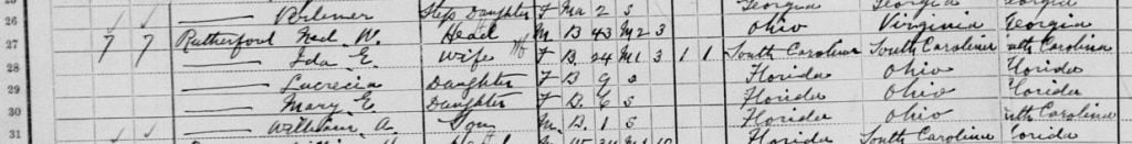 1910 Nassa County Census Ned Rutherford